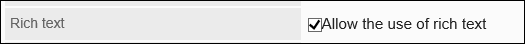 Image of configuring the permission to use Rich Text Formatting
