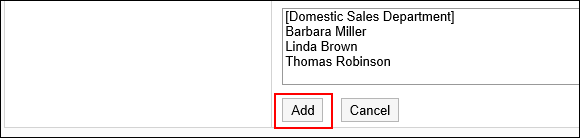 Image of an add action link