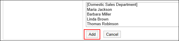 Image of an add action link