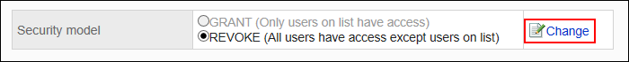 Image of GRANT (Only users on list have access) selected