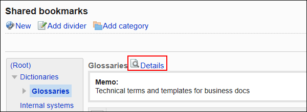Image of the details action link surrounded by the red rectangle box