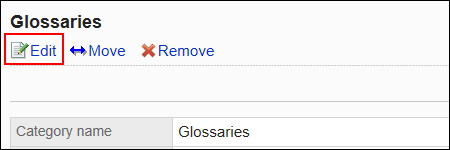 Image of an edit action link