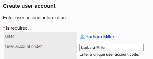 Image of entering a user account code