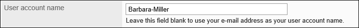 Image of entering a user account name