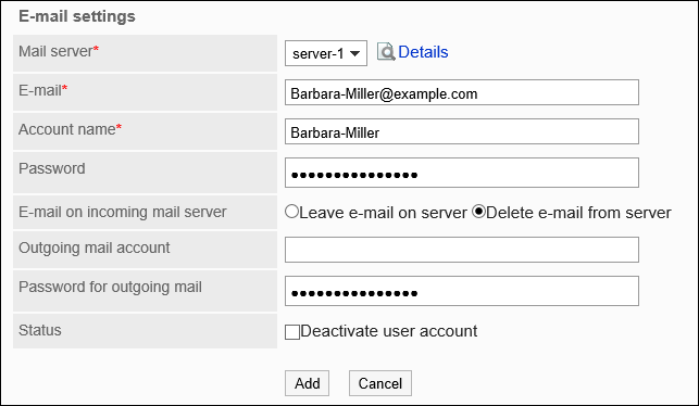 Image of setting a e-mail account