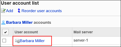 Image of a user account to edit