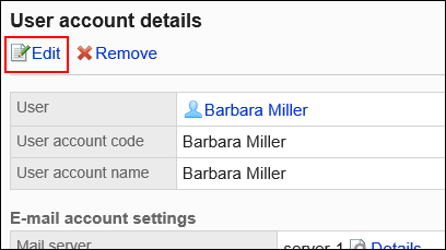 Image of the edit action link enclosed