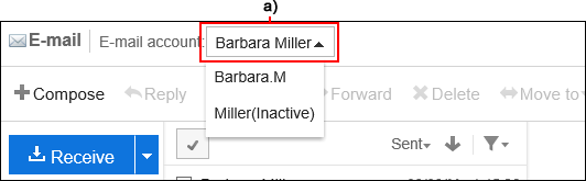 Example of the screen showing a user who has multiple accounts