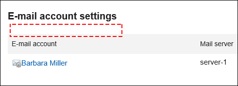 Image of a user prohibited to use all the actions for an e-mail account