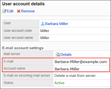 Image of items that need to be reconfigured in the user account