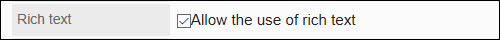 Image of configuring the permission to use Rich Text Formatting