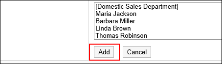 Image of an add action link