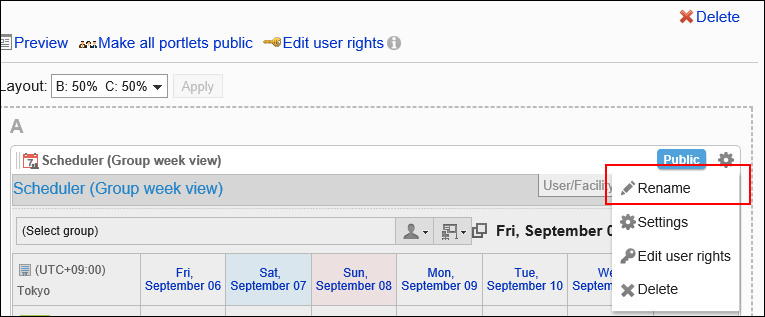 Image of a change display name action link