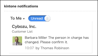 "kintone Notifications" Portlet