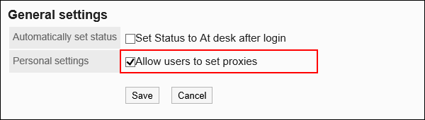Image of "Personal settings" items