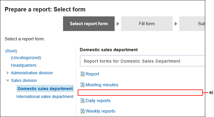Create reports screen