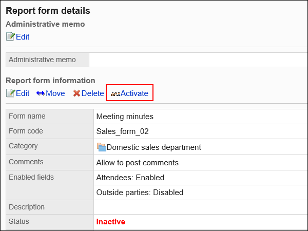 Image of a enabling action link