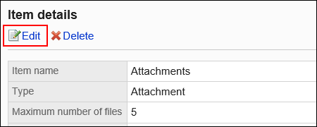 Image of an edit action link