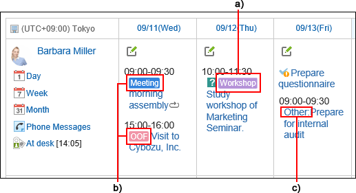 Image with an appointment type set