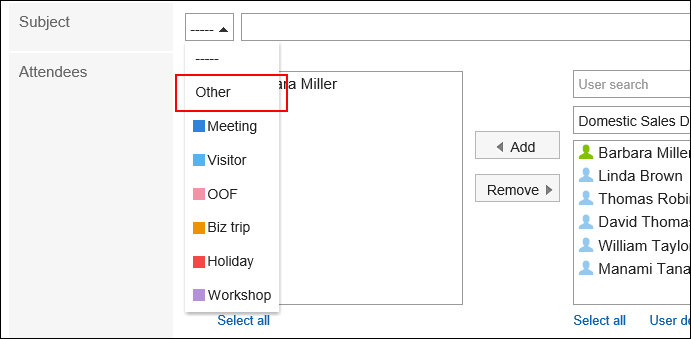 Image of added appointment types