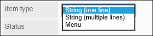 Image of setting an item type