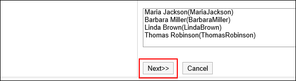 Image of the Next button