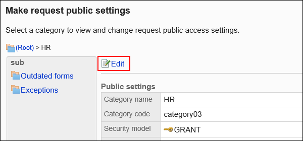 Image of the link to 'Edit' which is highlighted