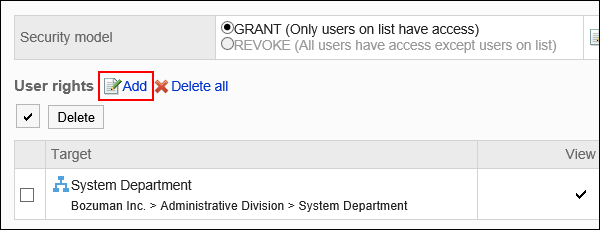 Image of an add action link