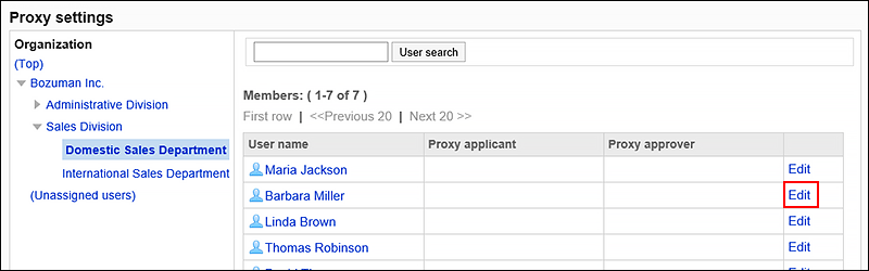 Image of the edit link surrounded by the red rectangle box