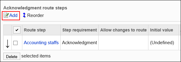 Image of an add action link