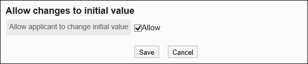 Allow default change screen