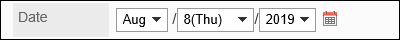 Image of the Date field