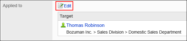 Image of an edit action link