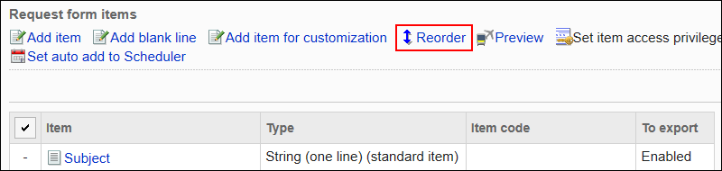 Image of a reordering action link