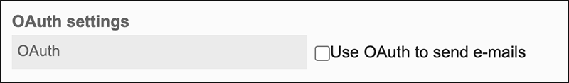 Screenshot: The "OAuth" field