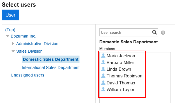 Image describing the display order of users