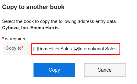 Image with selected book to be copied
