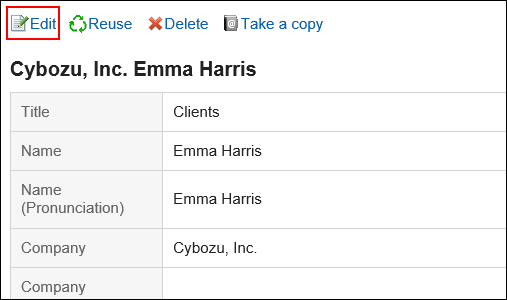 Image of the link to edit