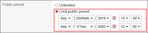 Image of configuring the posting period