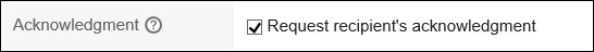 Screen capture: Enabling to display the acknowledgment status