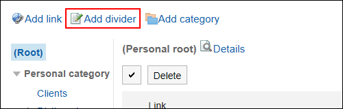 Image of adding a divider