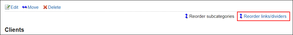 Image of reordering links and dividers