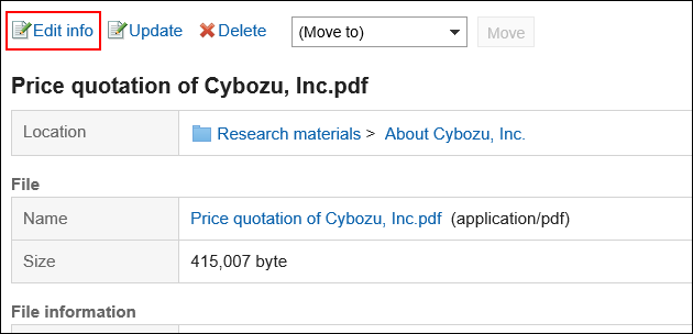 Image of a link to change file