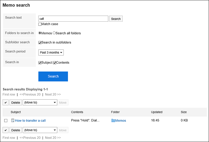 Image of entering the keyword