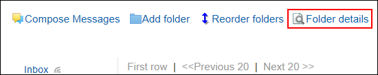 Image of the Folder Details action link