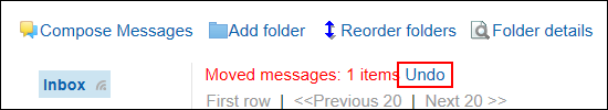 Image of the undo action link