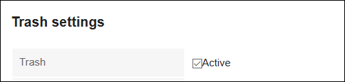 Image of configuring the Trash feature