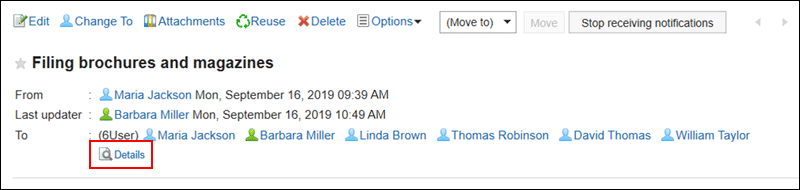 Image of a detail action link