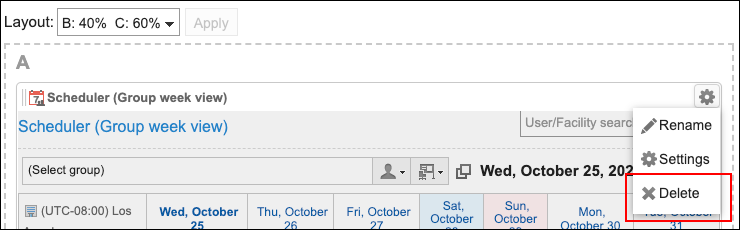 Screenshot: The "Delete" link is highlighted