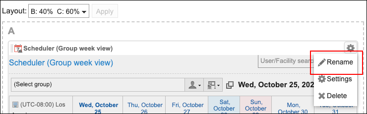 Screenshot: The "Rename" link is highlighted